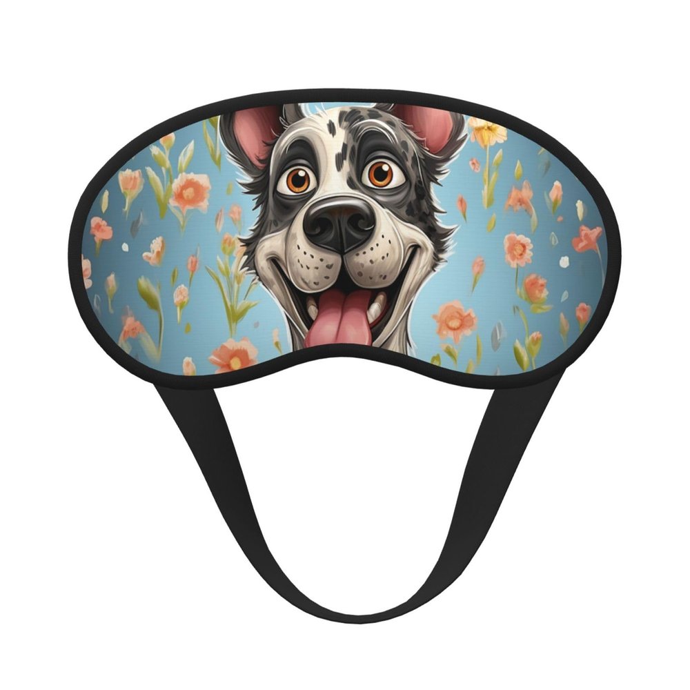 Fun Dogs Sleep Mask for Men Women Blackout Eye Masks for Sleep, Relaxing Zero Pressure Night Blindfold Soft Breathable Eye Cover for Travel, Night Work, Nap, Office