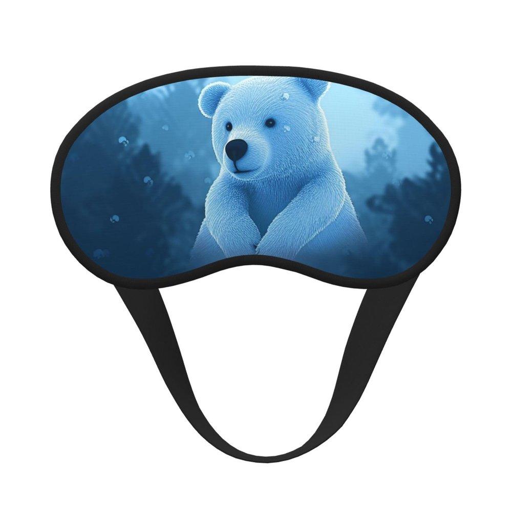Blue Bear Sleep Mask for Men Women Blackout Eye Masks for Sleep, Relaxing Zero Pressure Night Blindfold Soft Breathable Eye Cover for Travel, Night Work, Nap, Office