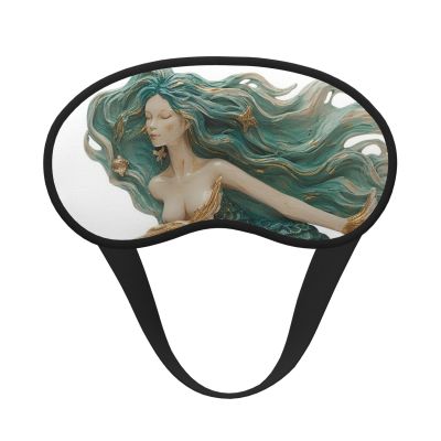 Art Mermaid Sleep Mask for Men Women Blackout Eye Masks for Sleep, Relaxing Zero Pressure Night Blindfold Soft Breathable Eye Cover for Travel, Night Work, Nap, Office