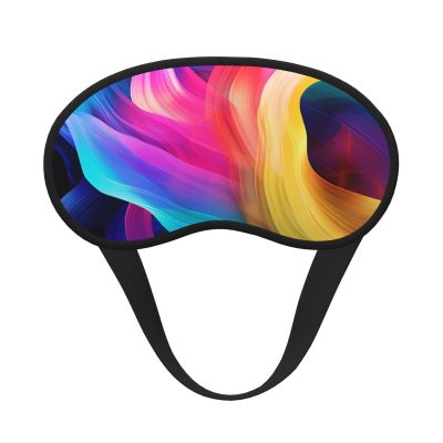 Colorful Waves Sleep Mask for Men Women Blackout Eye Masks for Sleep, Relaxing Zero Pressure Night Blindfold Soft Breathable Eye Cover for Travel, Night Work, Nap, Office