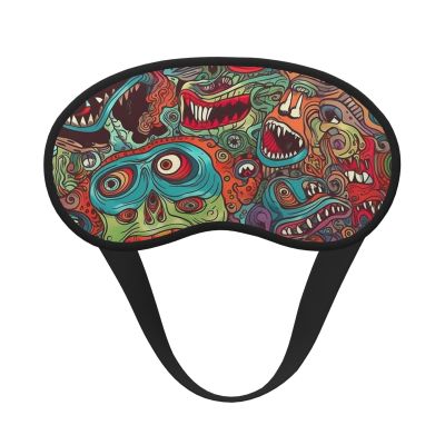 Abstract Monster Sleep Mask for Men Women Blackout Eye Masks for Sleep, Relaxing Zero Pressure Night Blindfold Soft Breathable Eye Cover for Travel, Night Work, Nap, Office