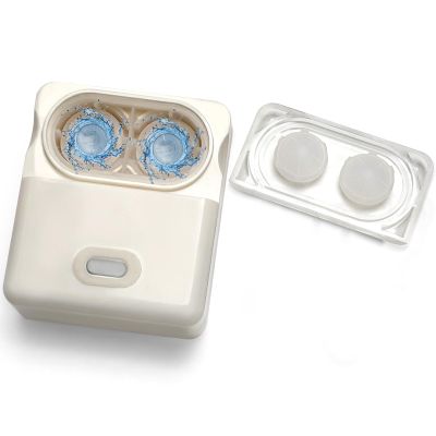 Contact Lens Cleaner Machine for RGP only Ortho-K Lens Cleaning Machine, Automatic Dual Chamber Washer for RGP and Orthokeratology Lenses, White