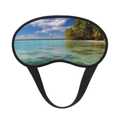Aitutaki Lagoon, Cook Islands Sleep Mask for Men Women Blackout Eye Masks for Sleep, Relaxing Zero Pressure Night Blindfold Soft Breathable Eye Cover for Travel, Night Work, Nap, Office