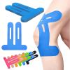 10 Pcs Kinesiology Tape for Knees,PreCut Knee Support Stability Sports Tapes,Water-proof and Elastic Muscles Joints Breathable Tapes,Athletic Bandages Supplies (Blue) view 1