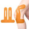 10 Pcs Kinesiology Tape for Knees,PreCut Knee Support Stability Sports Tapes,Water-proof and Elastic Muscles Joints Breathable Tapes,Athletic Bandages Supplies (Orange) view 3