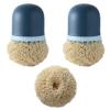 Cleaning Brushes, 3Pcs Stainless Steel Scouring Balls with Replaceable Brush Head, Steel Wool Cleaning Ball for Pots, Pans, Dishwashing & Kitchen Cleaning Tools Accessories view 1