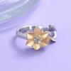 Bague funraire en Forme de tournesol Pour cendres, Souvenir en Acier inoxydable, Pour Femme-9 view 2