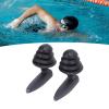 3 Pairs Swimming Ear Plugs, Silicone Swim Earplugs, Noise Cancelling Earplugs Reusable Water Proof Earbuds for Swimming Surfing Snorkeling Showering and Water Pool view 3