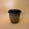 12OZ Brown Design Paper Hot Cups with White Dome Lids and Sleeves for Coffee, Disposable Cups (1000) view 1