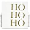 100 Pcs Christmas Ho Ho Ho Cocktail Beverage Napkins Disposable Paper Xmas Gold Foil Dessert Napkin Holiday Party Supplies Decor view 1