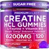 Creatine HCL Gummies for Women & Men - 120 Gummies 6200mg HCL Creatine Chews Advanced Complex with L-Taurine + Vitamin B12 for Muscle Strength, Energy Boost & Booty Gain Gummy - Mixed Berry Flavor view 1