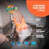 SCRUBIT Reusable Sponges for Dishes - 12 Pack Microfiber Sponges Kitchen Dish Scrubber, Machine Washable & Non-Scratch Scrubbers (Orange) view 3
