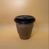 16OZ Brown Design Paper Hot Cups with Black Dome Lids and Sleeves for Coffee, Disposable Cups for Drinks (1000) view 1