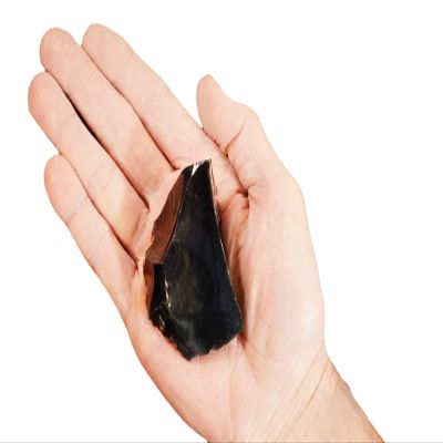 Rock Your Chakra Black Obsidian 2" 2-4 Oz Raw Rocks and Minerals Root Chakra Healing Crystal Metaphysical Stone