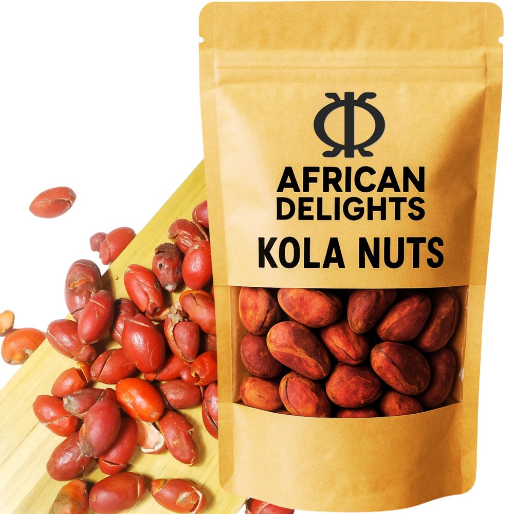 African Delights Fresh Kola Nuts,Whole African Cola Acuminata | Natural Traditional Food | Garcinia Kola| Enjoy Chewed or Brewed as Herbal Tea | 16oz Pack