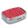 Red Polka Dot Travel Pill Organizer A Daily Pill Box for Supplements 2 Compartment Pill Case Convenient for Carrying and Storing Medicines Box view 3