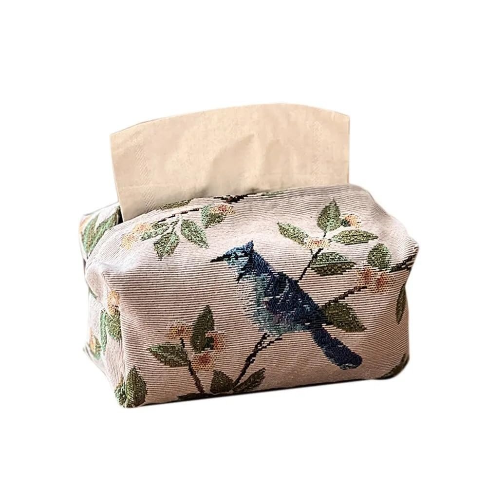 Tissue Box Holder Tissue Box Living Room Table Storage Bag Jacquard Drawer Bag Home Desktop Drawer Bag Decorative Napkin Holder