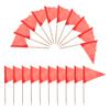 100 Pcs Small Triangle Toothpick Flags Cupcake Toppers Pick Charcuterie Board Food Labels Fruit Appetizers Sticks Party Buffet Toothpicks for Cocktail Cheese Red view 1