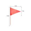 100 Pcs Small Triangle Toothpick Flags Cupcake Toppers Pick Charcuterie Board Food Labels Fruit Appetizers Sticks Party Buffet Toothpicks for Cocktail Cheese Red view 2