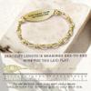 BURISSKY Customized Medical Alert Bracelets for Women with Engraving,Personalized Womens Medic ID Bracelet Life Alert Emergency Identification Jewelry (Golden, 9.0 Inches) view 2