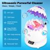 Ultrasonic Retainer Cleaner Machine for Denture, 45kHz Dental Cleaning Pod with Digital Timer, 3 Modes Waterproof Ultrasonic Denture Cleaner for Mouth Guard, Aligner, Jewelry, Braces,Rings,Necklaces view 2