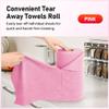 HOMERHYME Microfiber Cleaning Cloth, 150 Sheets Tear Away Shop Towels, Reusable Washable Microfiber Towels for Cars, Lint Free Cleaning Rags for Home, Automotive, Workshop & Garage 11.5"x11.5" Pink view 2