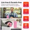 HOMERHYME Microfiber Cleaning Cloth, 150 Sheets Tear Away Shop Towels, Reusable Washable Microfiber Towels for Cars, Lint Free Cleaning Rags for Home, Automotive, Workshop & Garage 11.5"x11.5" Pink view 3
