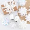 DYSHIPEN 16 Pcs Gift Bows,Bows for Gift Wrapping and Presents,2 Crimped Curling Ribbons,2 Curly Bows,Christmas Bows,for Parties, Birthdays, Weddings. (White, 4.5in+3.5in) view 3