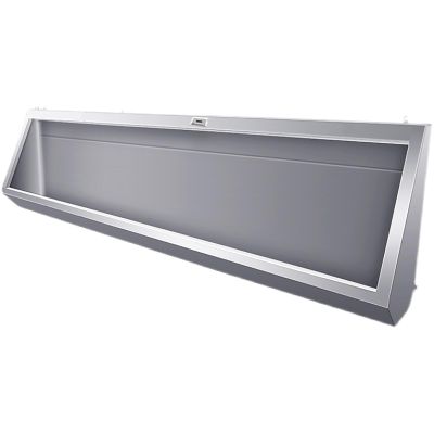 100CM/150CM Commercial Urinal,Wall-Mounted Men's Flushing Urinal, 304 Stainless Steel Urinal Trough with Drain Pipe, , for Schools/Construction Sites/Public Places(100*30*65cm/39.4*11.8*25.6in)