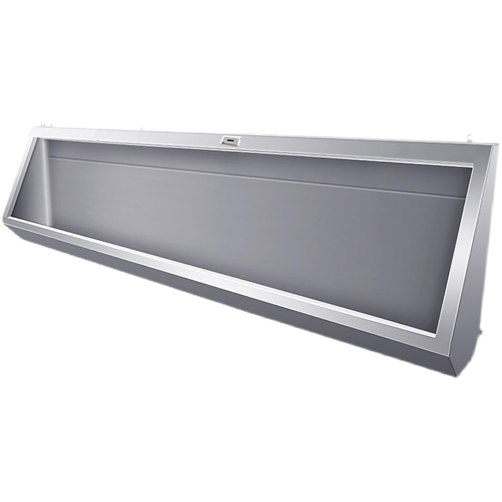 100CM/150CM Commercial Urinal,Wall-Mounted Men's Flushing Urinal, 304 Stainless Steel Urinal Trough with Drain Pipe, , for Schools/Construction Sites/Public Places(100*30*65cm/39.4*11.8*25.6in)