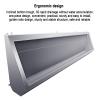 100CM/150CM Commercial Urinal,Wall-Mounted Men's Flushing Urinal, 304 Stainless Steel Urinal Trough with Drain Pipe, , for Schools/Construction Sites/Public Places(100*30*65cm/39.4*11.8*25.6in) view 3