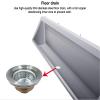 100CM/150CM Commercial Urinal,Wall-Mounted Men's Flushing Urinal, 304 Stainless Steel Urinal Trough with Drain Pipe, , for Schools/Construction Sites/Public Places(100*30*65cm/39.4*11.8*25.6in) view 4