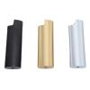 3Pcs Metal Lighter Case 8cm Length Black Gold Silver Zinc Alloy Lighter Cover Holder Set for Traveling Party Bar view 1