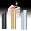 3Pcs Metal Lighter Case 8cm Length Black Gold Silver Zinc Alloy Lighter Cover Holder Set for Traveling Party Bar view 2