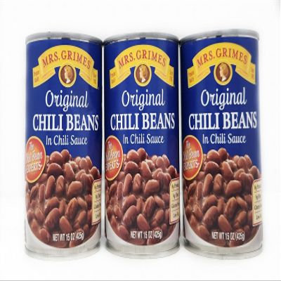 3 Pack of Original Chili Beans In Sauce Mrs Grimes The Experts Since 1902 (15oz)