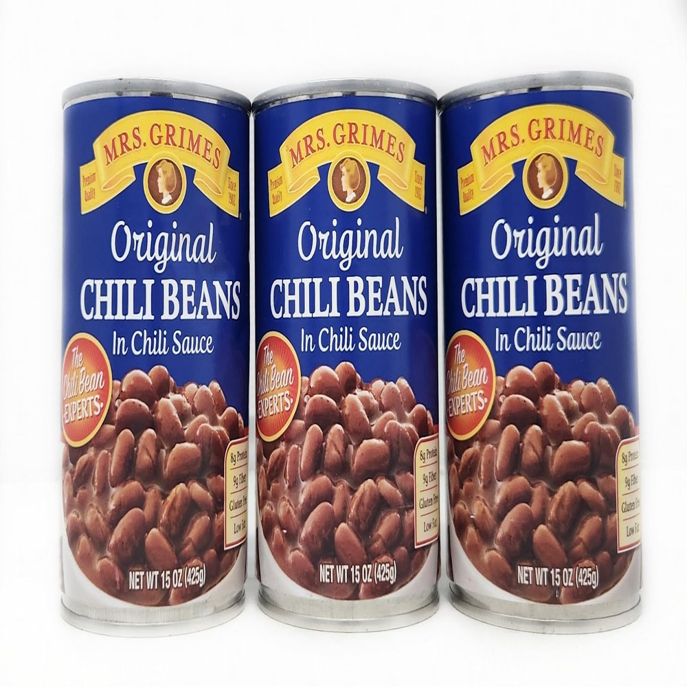 3 Pack of Original Chili Beans In Sauce Mrs Grimes The Experts Since 1902 (15oz)