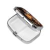 Leaves with Soil Pill Box Round Pill Case for Pocket Purse 2 Compartment Medicine Pill Organizer Cute Portable Travel Pillbox Vitamin Cod Liver Oil Storage Box Unique Gift Organizer view 2