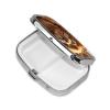 Lion on Grassland Pill Box Round Pill Case for Pocket Purse 2 Compartment Medicine Pill Organizer Cute Portable Travel Pillbox Vitamin Cod Liver Oil Storage Box Unique Gift Organizer view 2