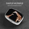 Mother Baby Giraffe Pill Box Round Pill Case for Pocket Purse 2 Compartment Medicine Pill Organizer Cute Portable Travel Pillbox Vitamin Cod Liver Oil Storage Box Unique Gift Organizer view 4