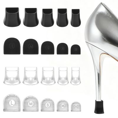 10 Pairs Heel Protectors for Grass, Non-Slip Heel Caps for High Heels, Anti-Noise Heel Covers for Grass Repairing Shoes Wedding Gravel Wetlands Outdoor Events Replacement (XXS, XS, S, M, L)