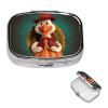 Happy Thanksgiving Turkey Pill Box Round Pill Case for Pocket Purse 2 Compartment Medicine Pill Organizer Cute Portable Travel Pillbox Vitamin Cod Liver Oil Storage Box Unique Gift Organizer view 1
