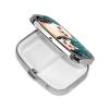 Cute llama singing on musical notes Pill Box Round Pill Case for Pocket Purse 2 Compartment Medicine Pill Organizer Cute Portable Travel Pillbox Vitamin Cod Liver Oil Storage Box Unique Gift Organizer view 2