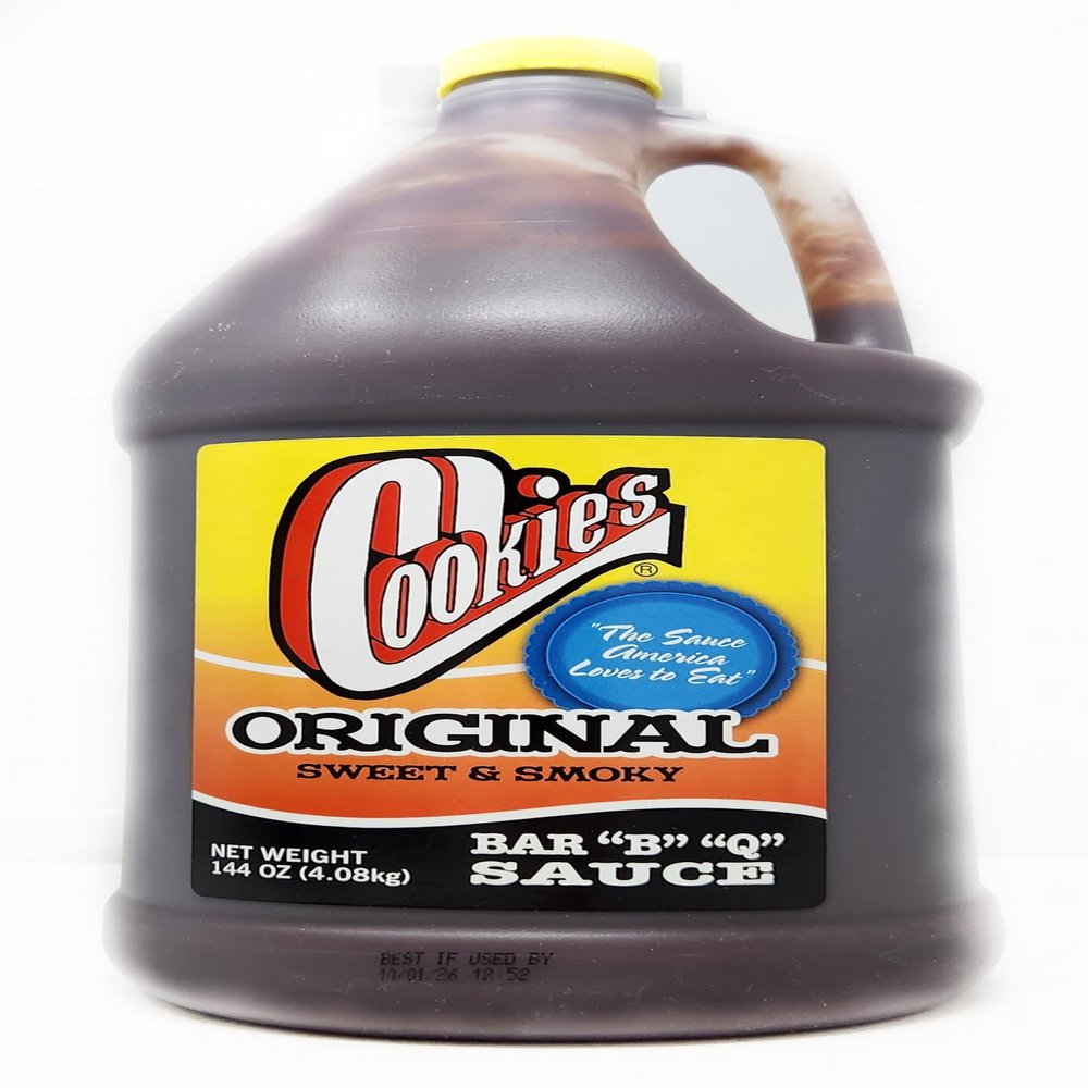 1 Gallon Size Container of Barbecue Sauce Cookies - The Sauces America Loves To Eat (144oz, Original Sweet and Smokey)