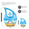 JAGLASH Beach Funeral Urn for Human Ashes Adult Mom & Dad - Memorial Flower Urns for Adult Men & Women - Cloud Cross Drop Urns for Decorative (10 Inch) view 2