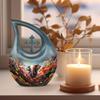 JAGLASH Elephant Burial Urn for Human Ashes Male & Female - Cremation Flowers Cross Drop Urns for Men & Women - Large Funeral Urns for Adult Husband & Wife (10 Inch) view 3
