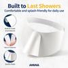 AMiNA Tracheostomy Shower Cover for Adults 15.5" to 22.0" Soft Vinyl Neck Protector for Shower, Waterproof Tracheostomy Cover, Trach Shield, Skin-Friendly Stoma Guard, Adjustable Neck Fit view 3