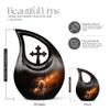 JAGLASH Native American Cremation urns for Human Ashes Adult Female - Large Funeral urn for Human Ashes Adult Man - Mom & Dad Remains 10 inch view 2