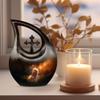JAGLASH Native American Cremation urns for Human Ashes Adult Female - Large Funeral urn for Human Ashes Adult Man - Mom & Dad Remains 10 inch view 3