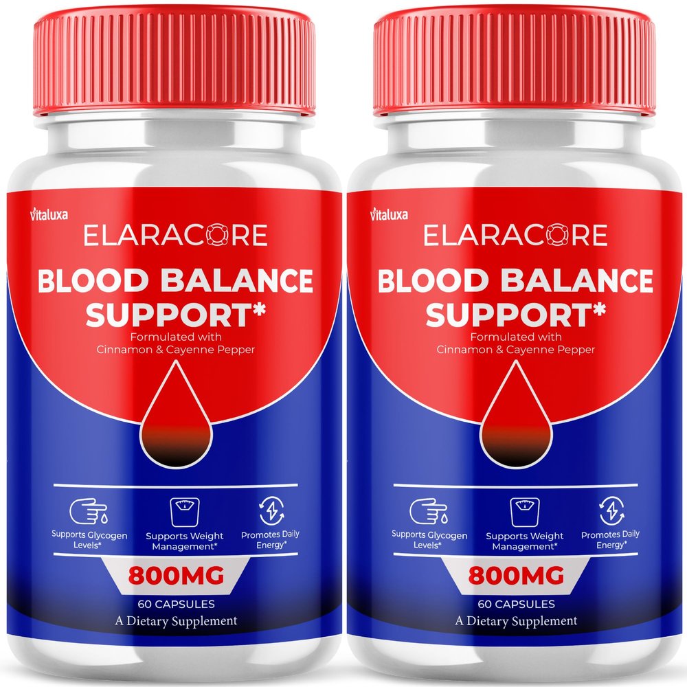 (2 Pack) Elaracore Blood Capsules, Elarracore Pills Support Balance Supplement, Elacore Maximum Strength Glycogen Advanced Premium Formula, Elarocore Detox Cleanse All Natural Ingredients (120 Ct)