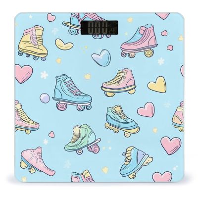 90s Skater Pattern Skating Scale for Body Weight Smart Accurate Digital Bathroom Scale with Easy Read LCD